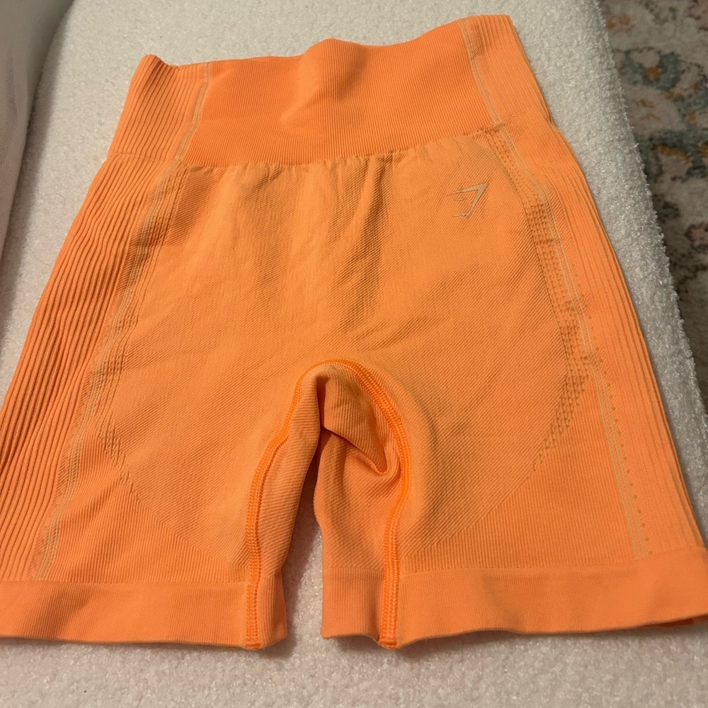 Gymshark Orange Seamless Bike Shorts